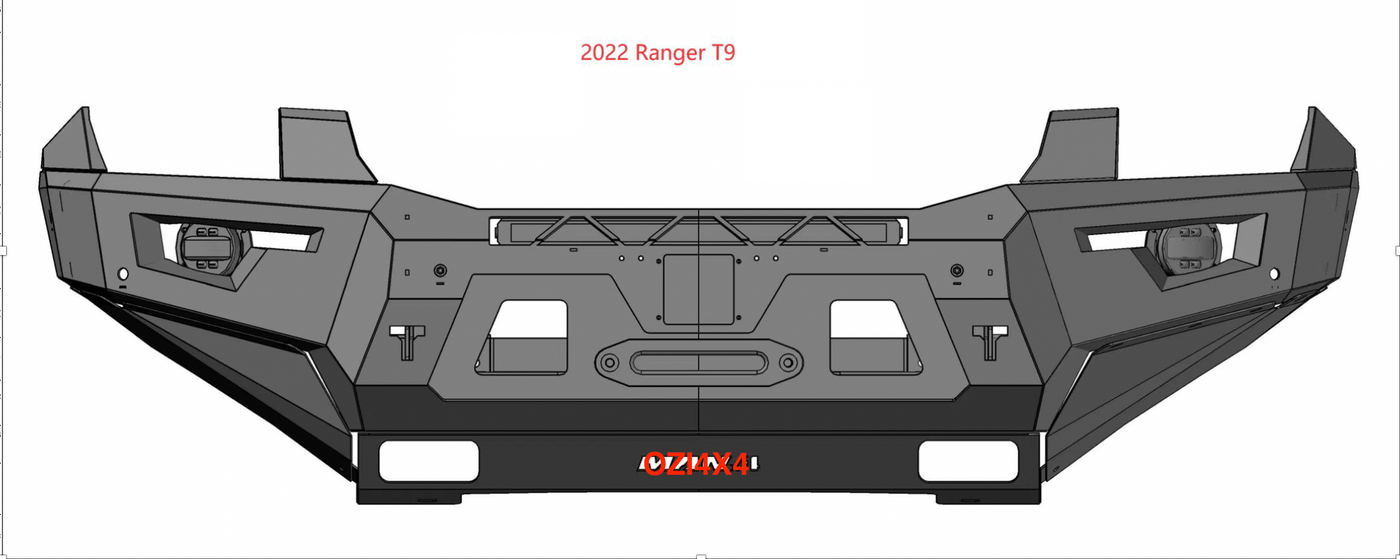 Viper Bullbar Suits Ford Ranger T9 2022+ (Pre-Order) - OZI4X4 PTY LTD