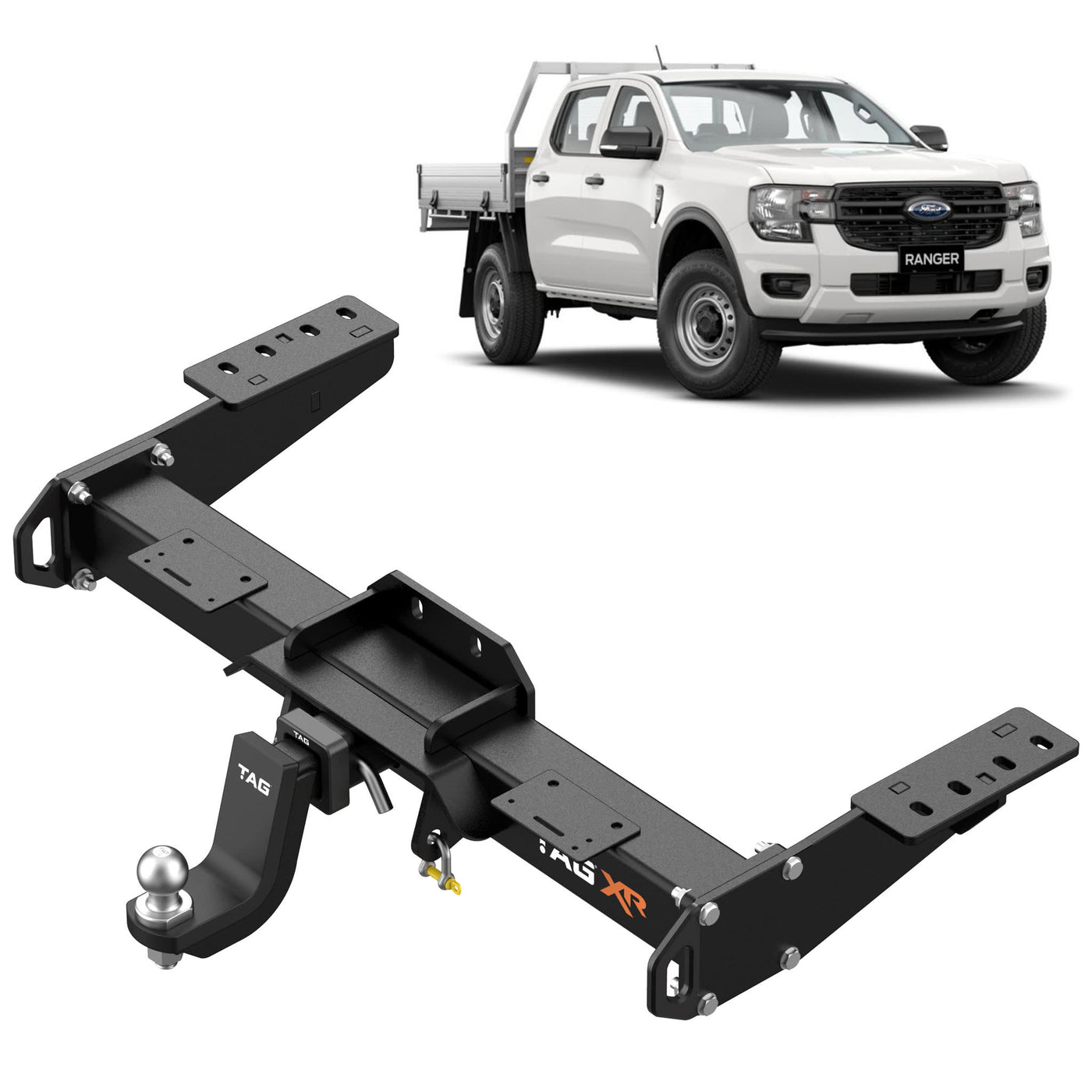 TAG 4x4 Recovery Towbar for Next-Gen Ford Ranger (Cab Chassis 06/2022 - on) - OZI4X4 PTY LTD