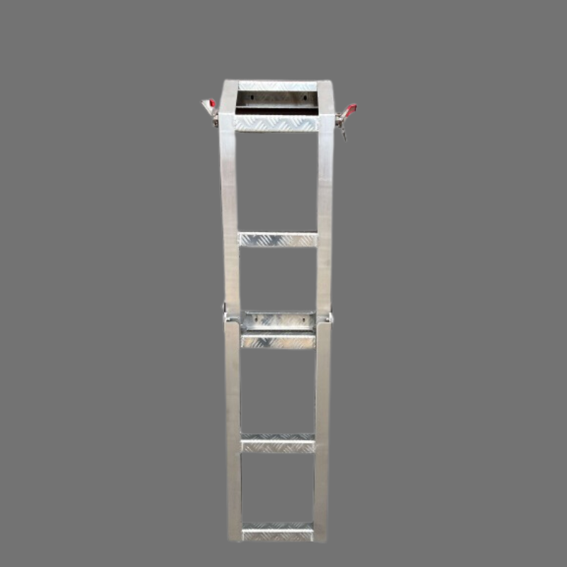 Foldable Down Rear Canopy Ladder Rack Raw - OZI4X4 PTY LTD