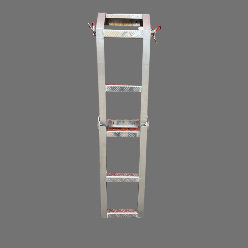 Foldable Down Rear Canopy Ladder Rack Raw - OZI4X4 PTY LTD