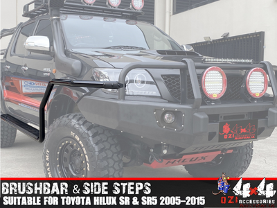 Side Steps & Brush-bars Suitable for Toyota Hilux 2005-2011 (Dual Cab & Space Cab) - OZI4X4 PTY LTD
