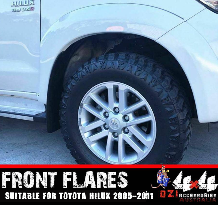 Front Only white OEM Flares Suitable for Toyota Hilux 2005-2011 - OZI4X4 PTY LTD