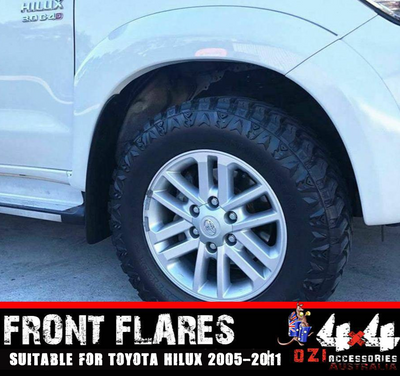 Front Only white OEM Flares Suitable for Toyota Hilux 2005-2011 - OZI4X4 PTY LTD