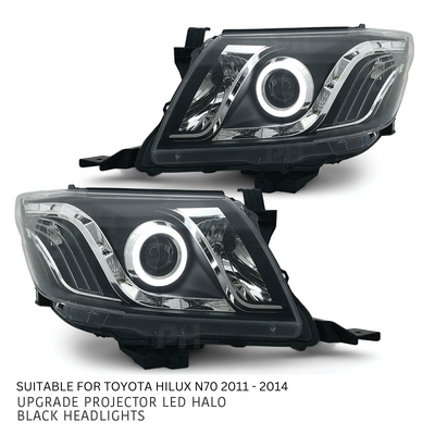 Predator Headlights DRL Halo Projector Suitable For Toyota Hilux N70 2012-2015 (Online Only) - OZI4X4 PTY LTD