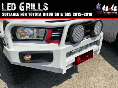 Red Grills with LED suitable for Toyota Hilux 2015-2019 - OZI4X4 PTY LTD