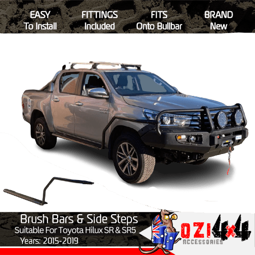 Side Steps & Brush-Bars Suitable for Toyota Hilux 2015-2020+ (Dual Cab & Space Cab) - OZI4X4 PTY LTD