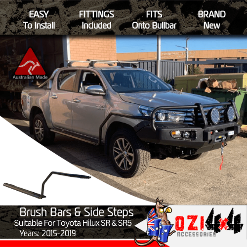 Side Steps & Brush-Bars Suitable for Toyota Hilux 2015-2020+ (Dual Cab & Space Cab) - OZI4X4 PTY LTD