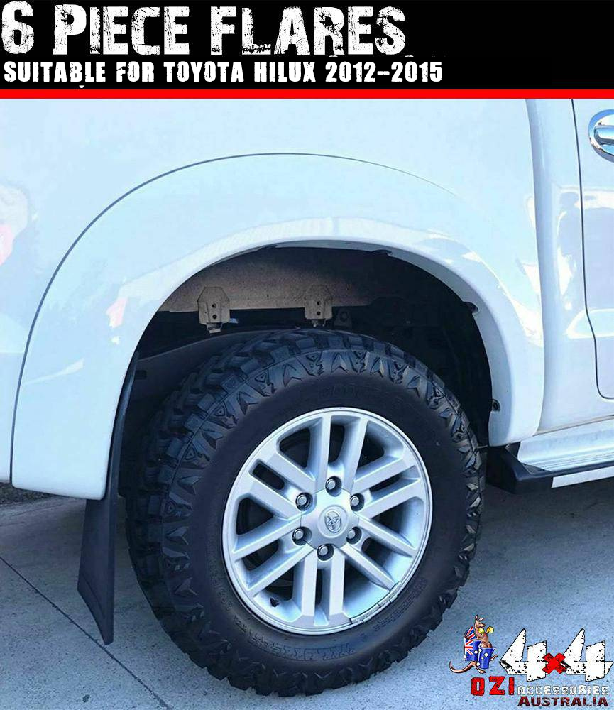 White Flares Suitable For Toyota Hilux 2012 - 2015 - OZI4X4 PTY LTD