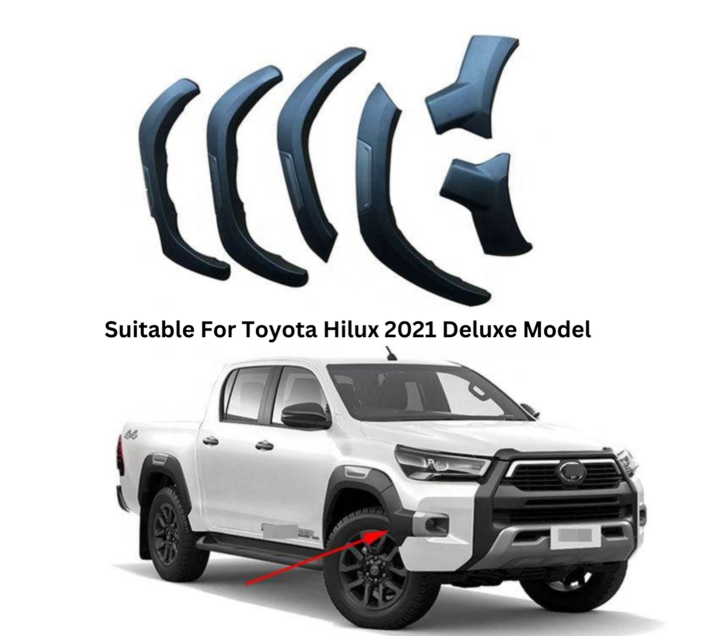 OEM Fender Flares Suitable for Toyota Hilux Rocco 2020+ - OZI4X4 PTY LTD