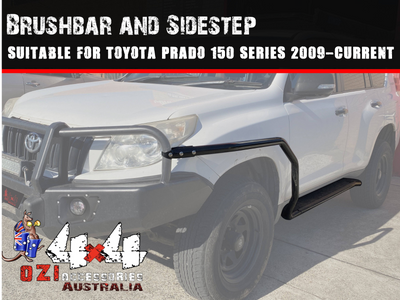 Side Steps & Brush Bars Suitable For Toyota Land Cruiser Prado 150 Series 2009 - Current - OZI4X4 PTY LTD
