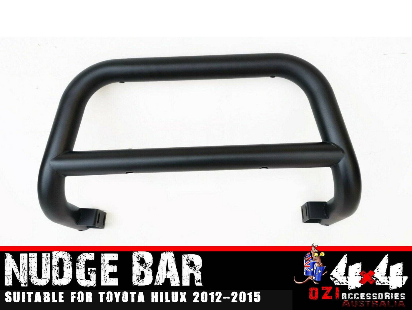 Powder Coated Black Steel Nudge Bar Suitable For Toyota Hilux SR & SR5 2012-2015 (Online Only) - OZI4X4 PTY LTD
