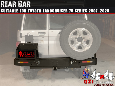 Rear Bar Dual Wheel Carrier Suitable For Toyota Land Cruiser 76 Series 2007+ (Pre-Order) - OZI4X4 PTY LTD