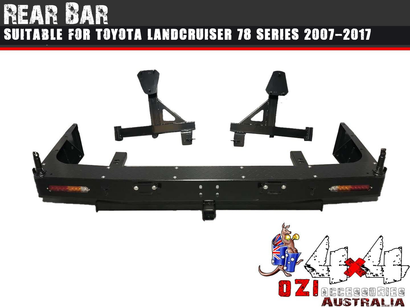Rear Bar Dual Wheel Carrier Suitable For Toyota Land Cruiser 78 Series 2007+ - OZI4X4 PTY LTD