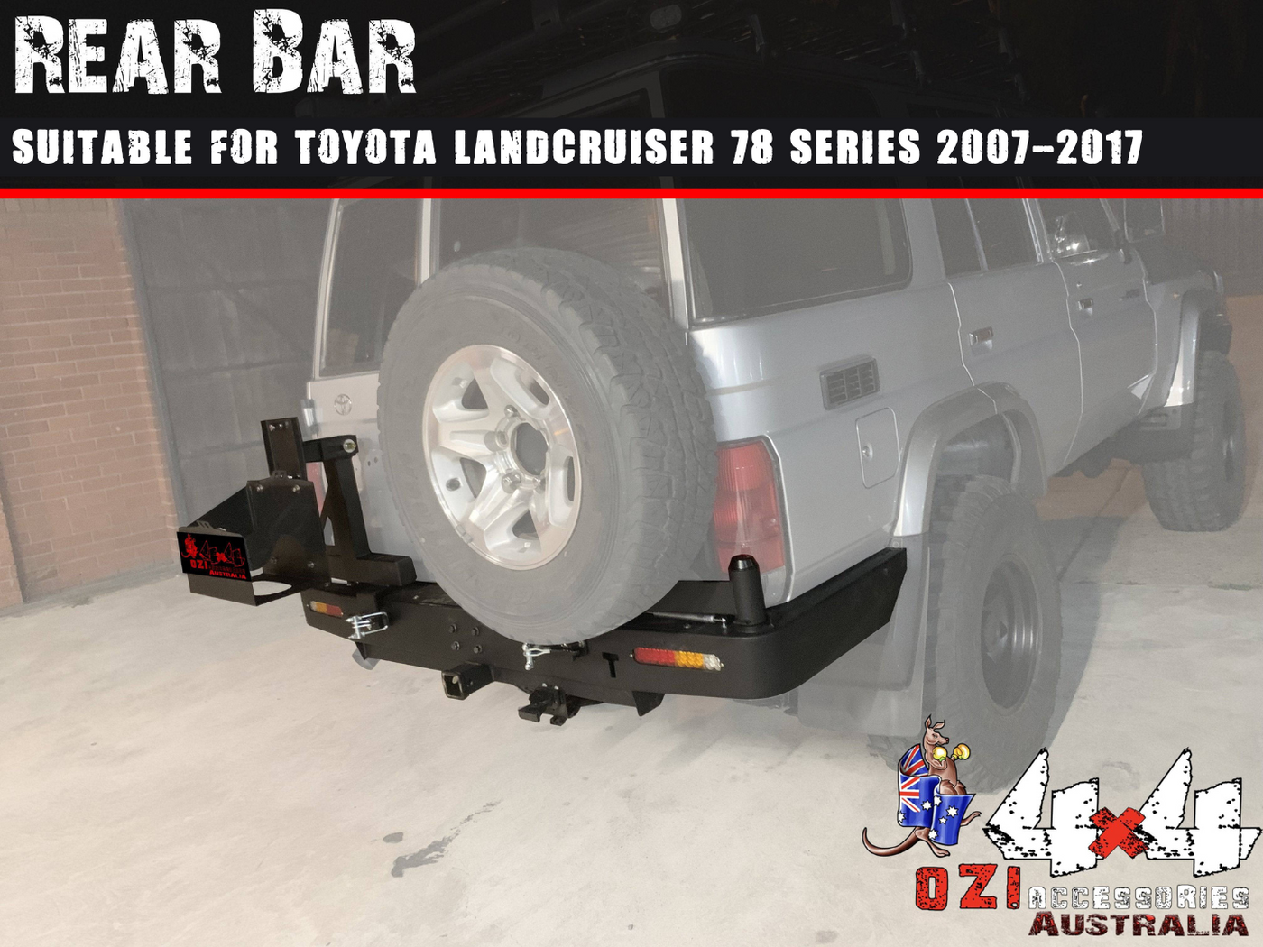 Rear Bar Dual Wheel Carrier Suitable For Toyota Land Cruiser 78 Series 2007+ - OZI4X4 PTY LTD