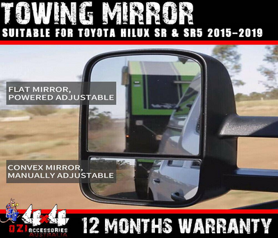 Extendable Towing Mirror Suitable for Toyota Hilux 2015-2020+ (Blinker) (Pre-Order) - OZI4X4 PTY LTD