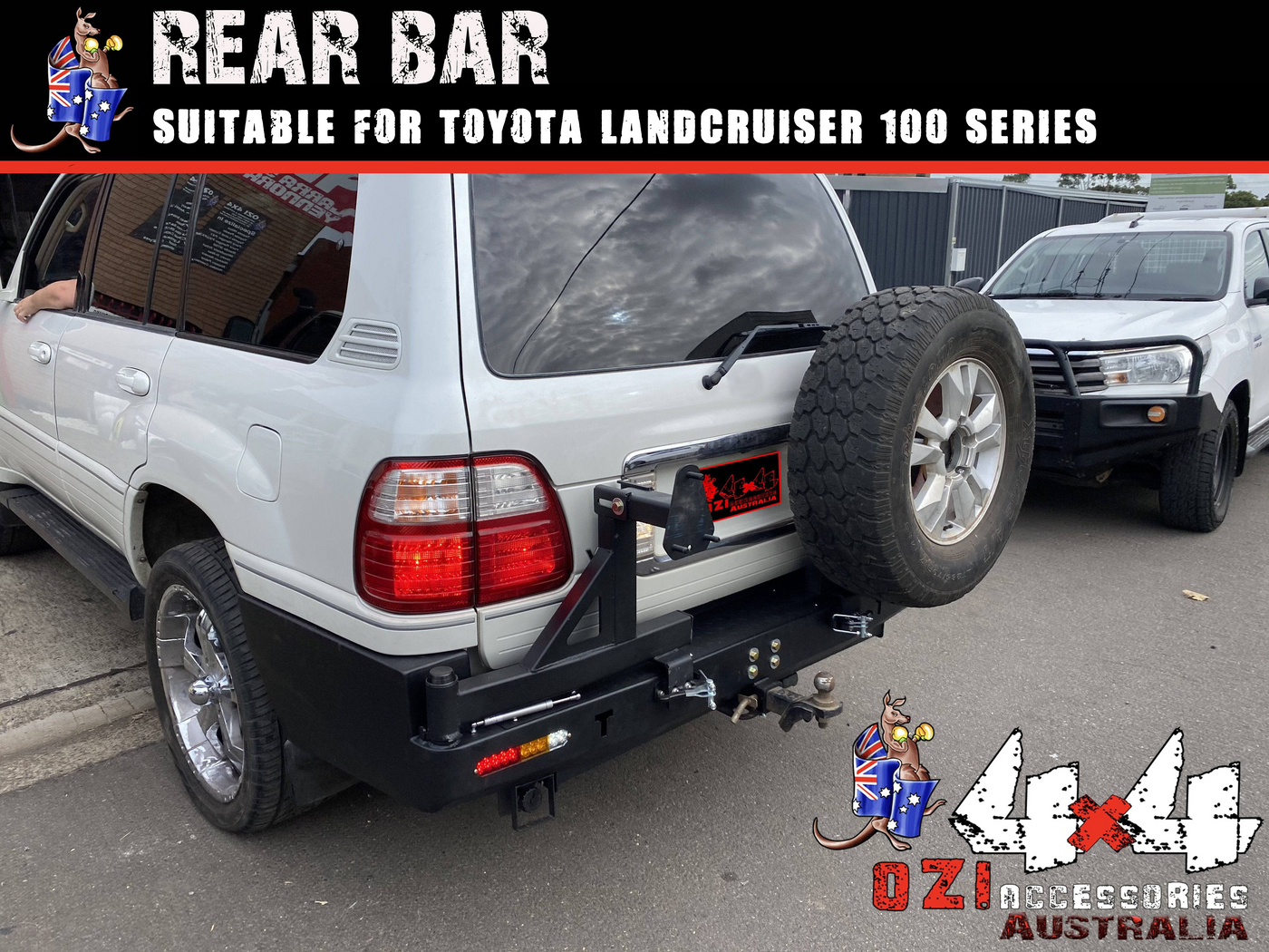 Rear Bar Dual Wheel Carrier Suitable For Toyota Land Cruiser 100 Series IFS 1998-2007 - OZI4X4 PTY LTD