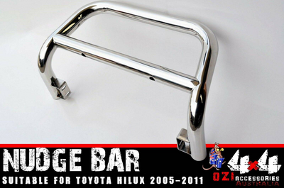 Stainless Steel Nudge Bar Suitable for Toyota Hilux SR & SR5 2005-2011 (Online Only) - OZI4X4 PTY LTD
