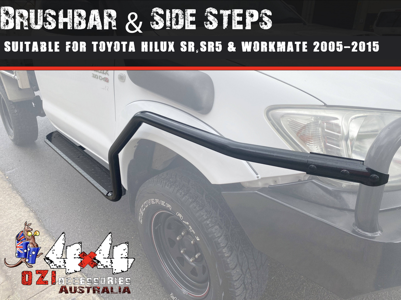Side Steps & Brush-Bars Suitable For Toyota Hilux 2005-2015 Single Cab (Pre-Order) - OZI4X4 PTY LTD