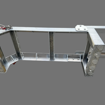 Foldable Down Rear Canopy Ladder Rack Raw - OZI4X4 PTY LTD