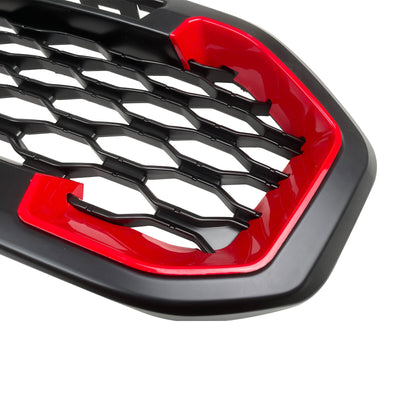 Mesh LED Grill With Red Insert Suits Ford Ranger T8 2018+ (Pre-Order) - OZI4X4 PTY LTD