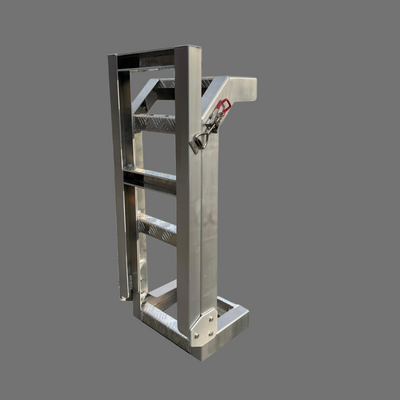 Foldable Down Rear Canopy Ladder Rack Raw - OZI4X4 PTY LTD