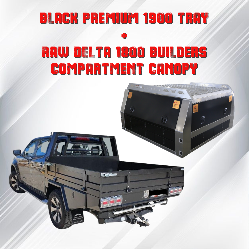 Raw Delta Builder Pack Premium 1900 Tray + Raw Builders 17 Compartment Canopy (Pre Order) - OZI4X4 PTY LTD