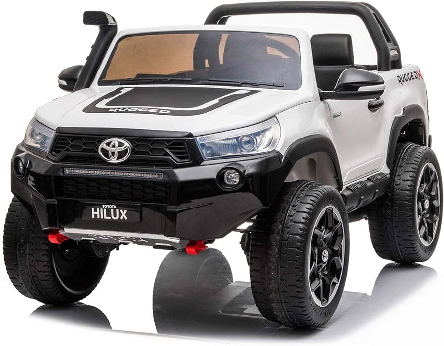 12V White Toyota Hilux Ride-On Car (Pre-Order) - OZI4X4 PTY LTD