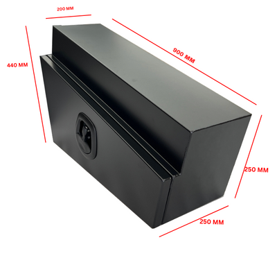 Under Body Tool Box Black Aluminium 900SBLK - OZI4X4 PTY LTD