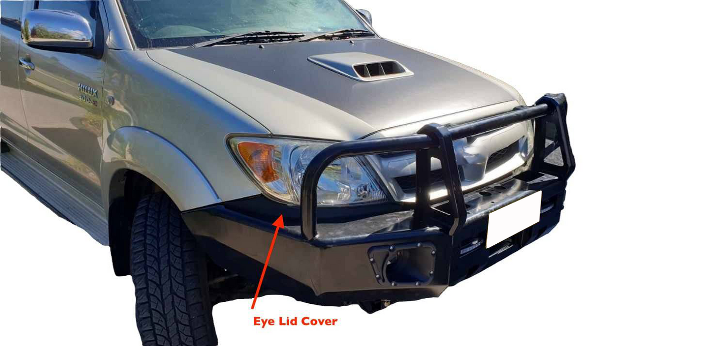 Pair of Eye Lid Covers Suitable for Toyota Hilux 2005-2011 Steel Bullbars (Pre-Order) - OZI4X4 PTY LTD