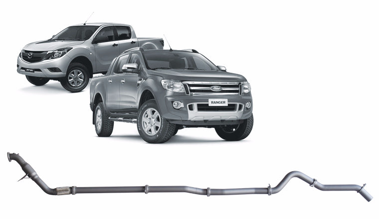 Redback Extreme Duty Exhaust for Ford Ranger 3.2L (01/2011 - 09/2016), Mazda BT-50 (11/2011 - 06/2016) - OZI4X4 PTY LTD