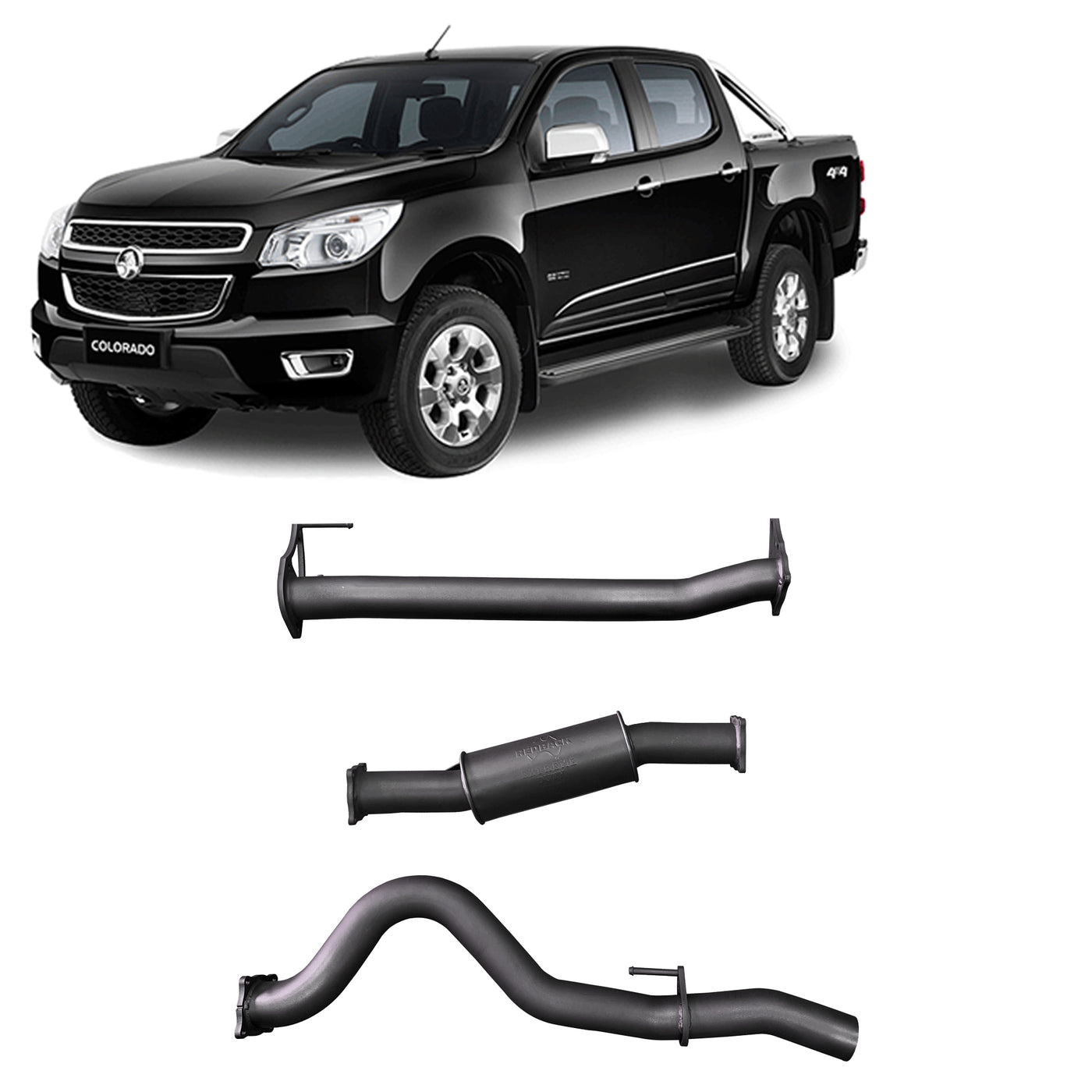 Redback Extreme Duty Exhaust for Holden Colorado RG 2.8L (09/2016 - on) - OZI4X4 PTY LTD