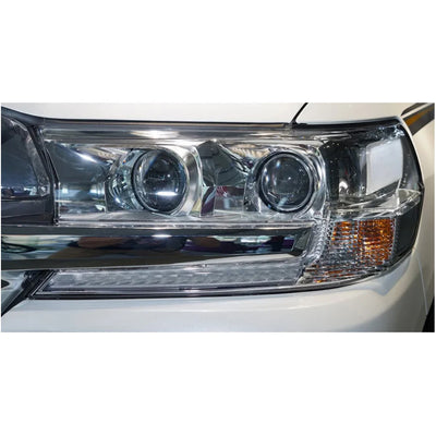 Deluxe LED Headlight Suitable For Toyota LandCruiser 200 Series 2016 - 2021 Chrome - OZI4X4 PTY LTD