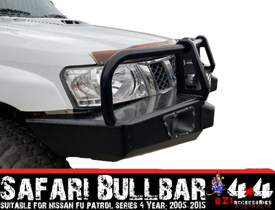 Safari Bullbar Suits Nissan Patrol GU Series 4 2005-2015 - OZI4X4 PTY LTD