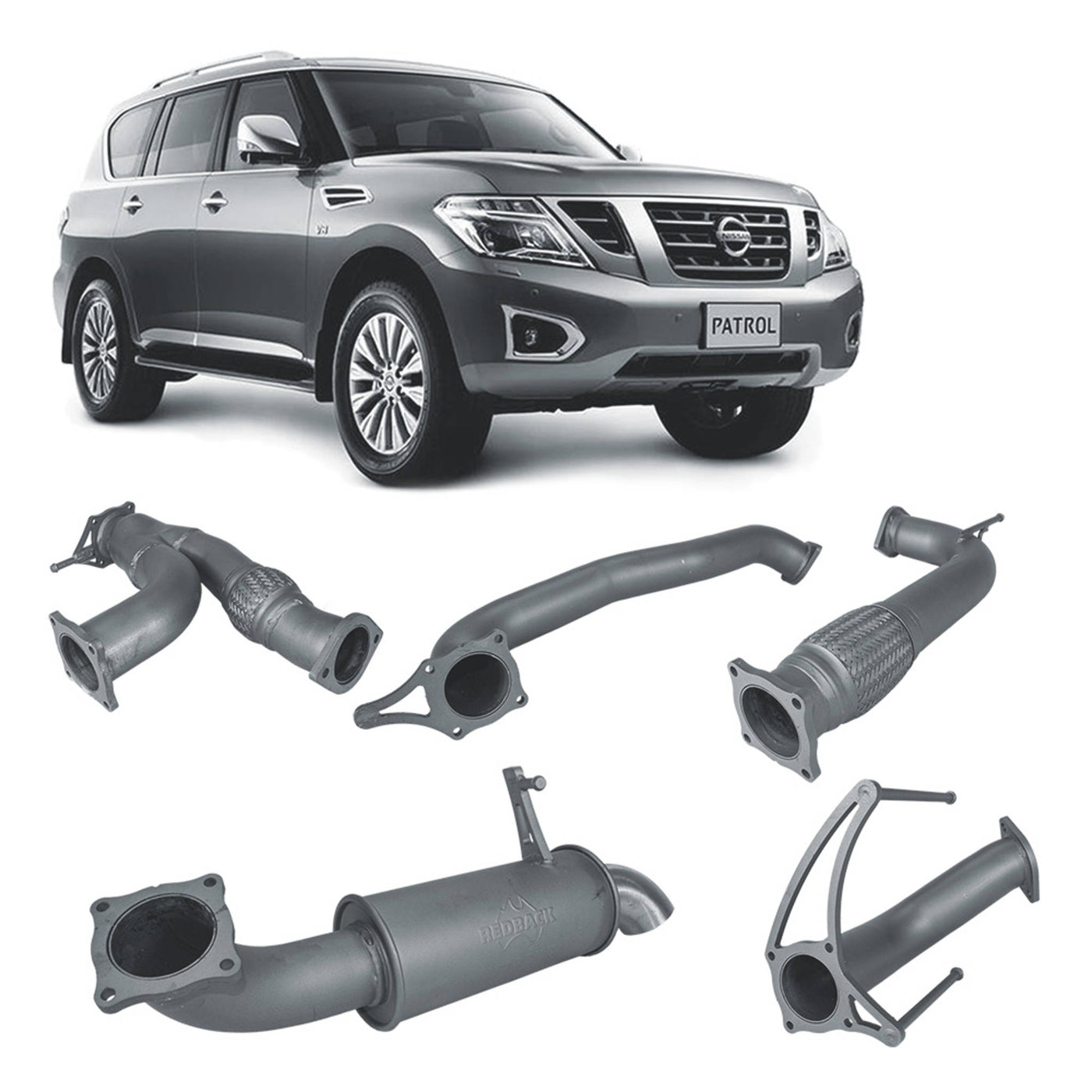 Redback Extreme Duty Exhaust for Nissan Patrol Y62 (02/2013 - on) - OZI4X4 PTY LTD