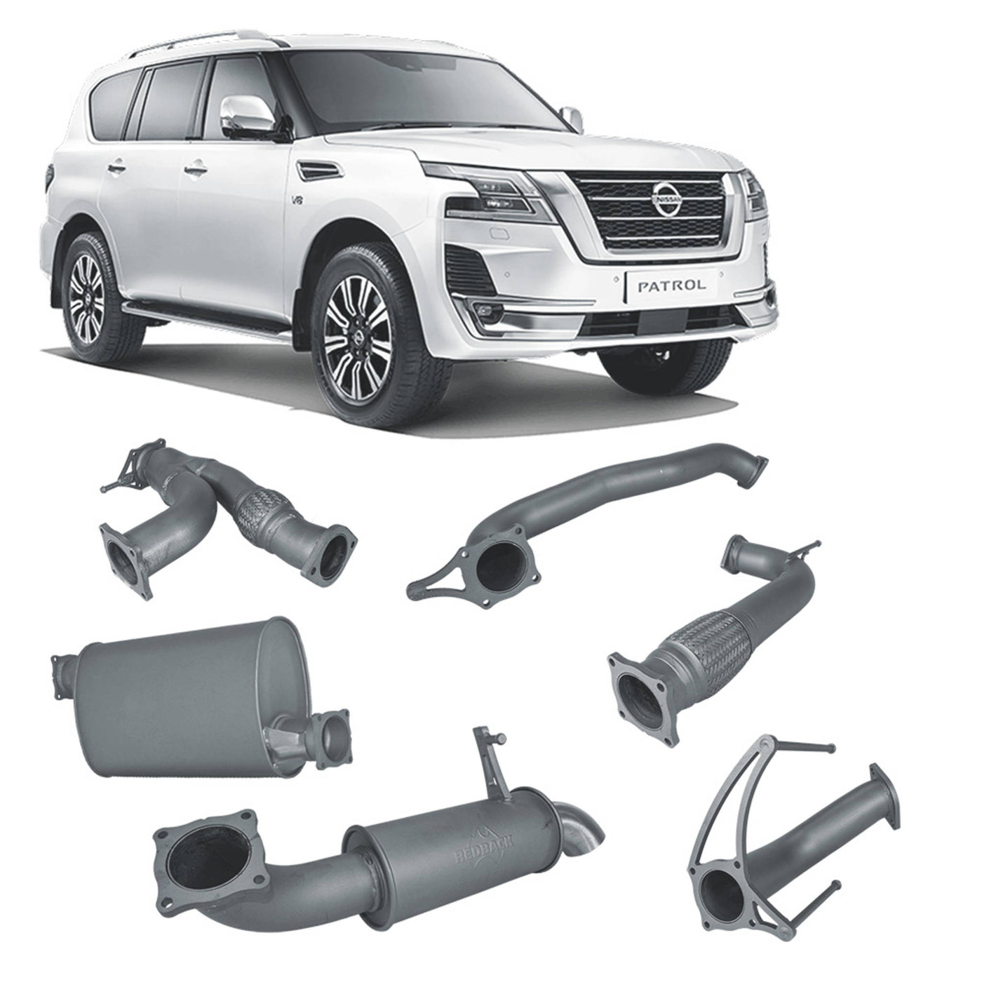 Redback Extreme Duty Exhaust for Nissan Patrol Y62 (02/2013 - on) - OZI4X4 PTY LTD