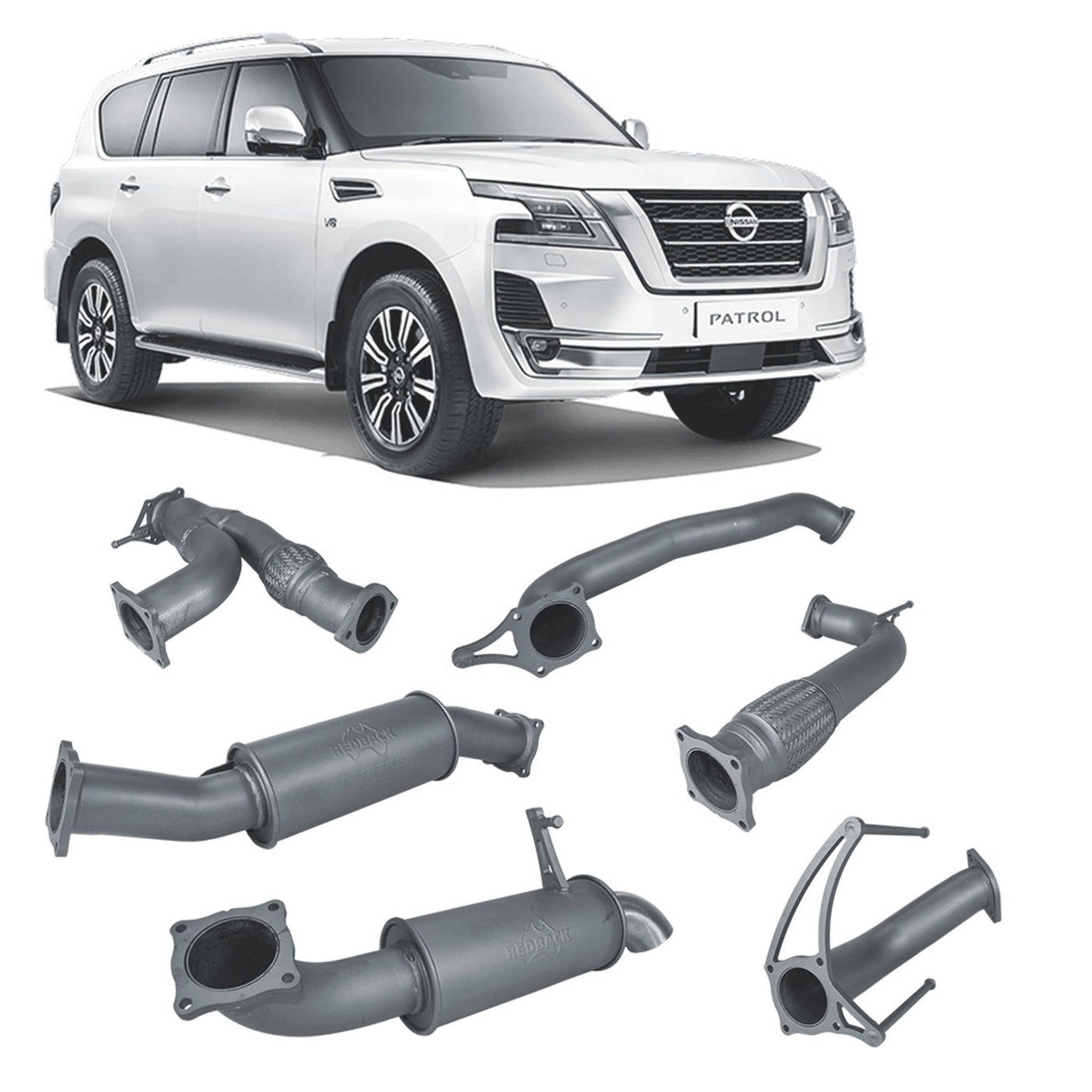 Redback Extreme Duty Exhaust for Nissan Patrol Y62 (02/2013 - on) - OZI4X4 PTY LTD