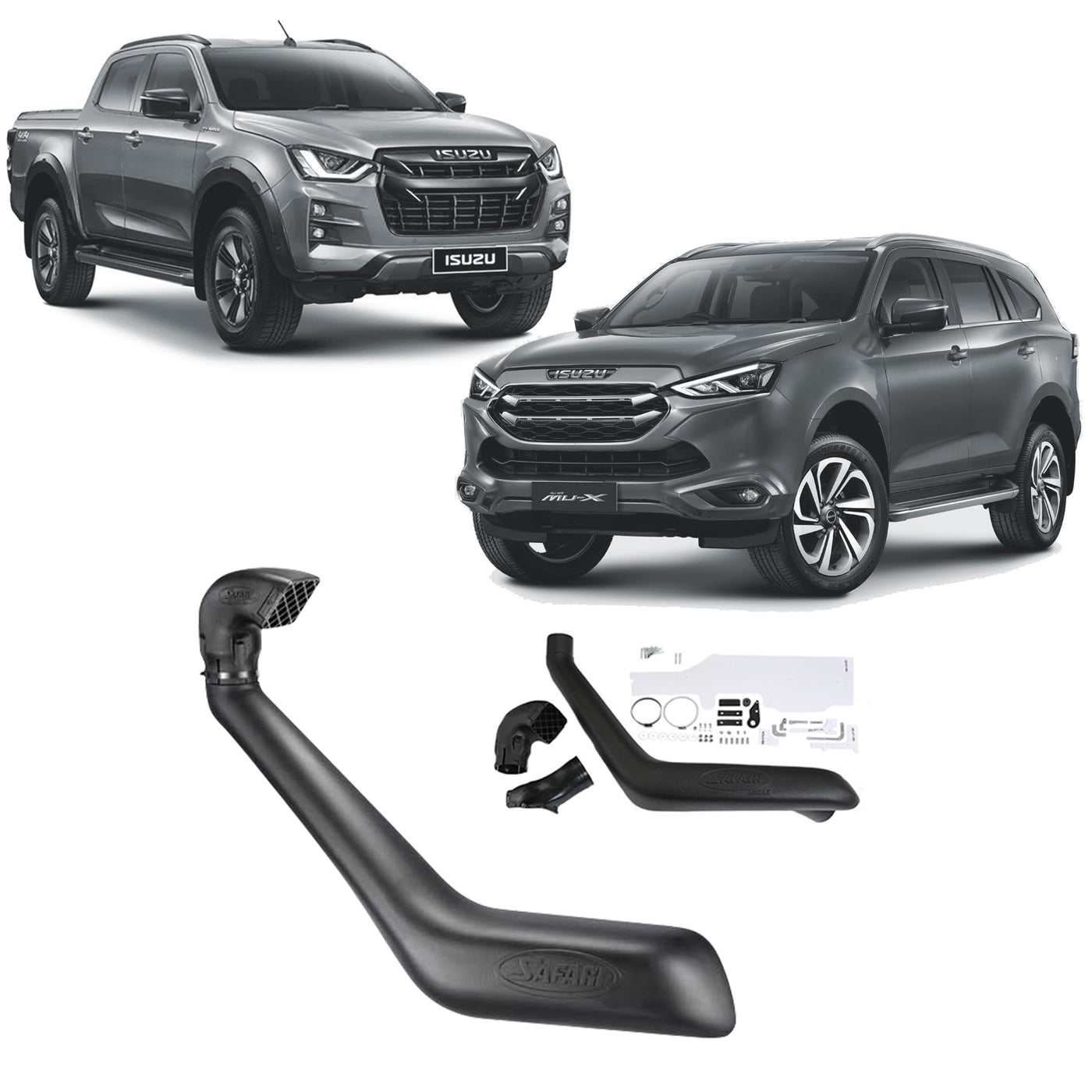 Safari Snorkel for Isuzu MU-X (07/2021 - on), D-MAX (07/2020 - on) - OZI4X4 PTY LTD