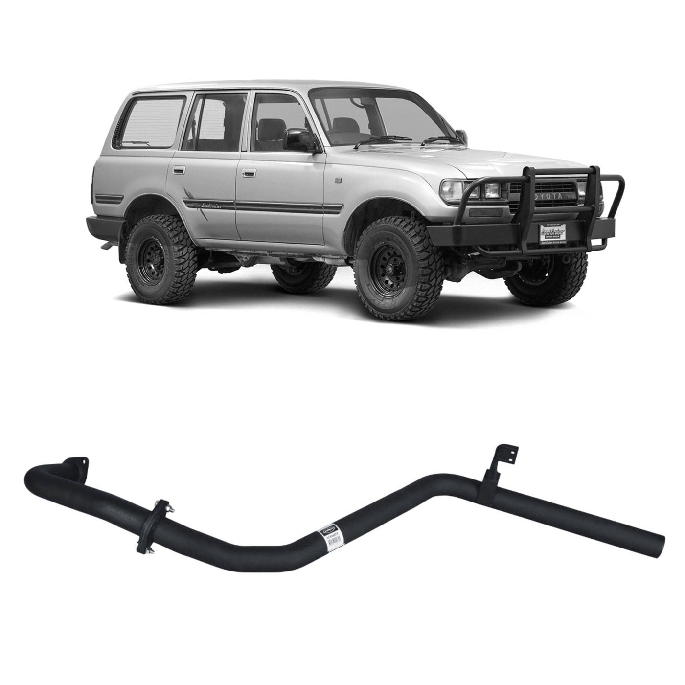 Redback Performance Tailpipe Assembly Suitable For Toyota Landcruiser 80 Series Wagon 4.2L 1HZ & 4.5L FZ (01/1990 - 02/1998)