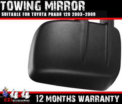 Extendable Towing Mirror Suitable For Toyota Land Cruiser Prado 120 Series (Non Blinker) - OZI4X4 PTY LTD