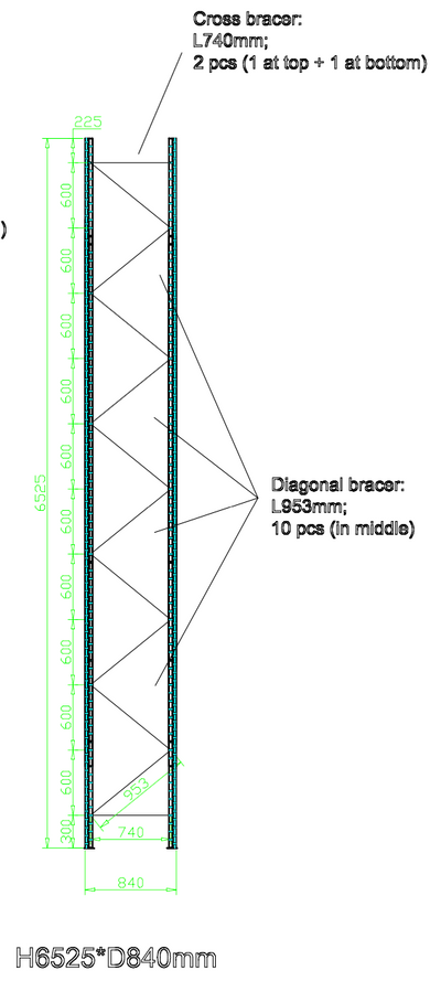 Upright Frame (6500 x 840) - OZI4X4 PTY LTD