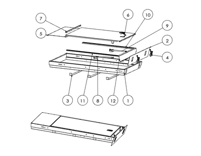 Aluminium Tray 1800 Tapered Style Deck - OZI4X4 PTY LTD