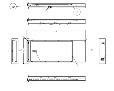 Aluminium Tray 1800 Tapered Style Deck - OZI4X4 PTY LTD