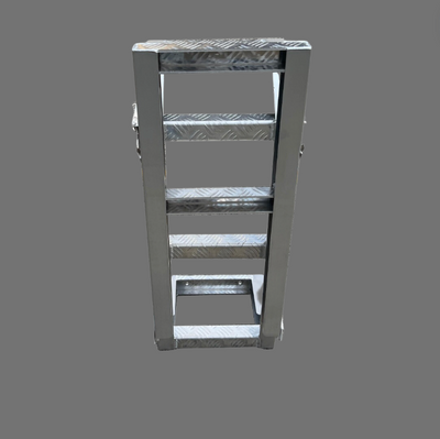 Foldable Down Rear Canopy Ladder Rack Raw - OZI4X4 PTY LTD