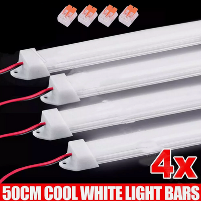 4x LED Strip Lights - Waterproof 12V Interior Lamps for Caravan, Boat, and Camping