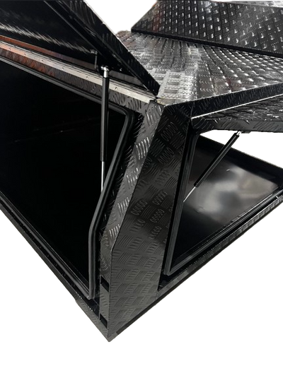 Premium Black 1800 Checker-plate Canopy (Jack Off Compatible) - OZI4X4 PTY LTD