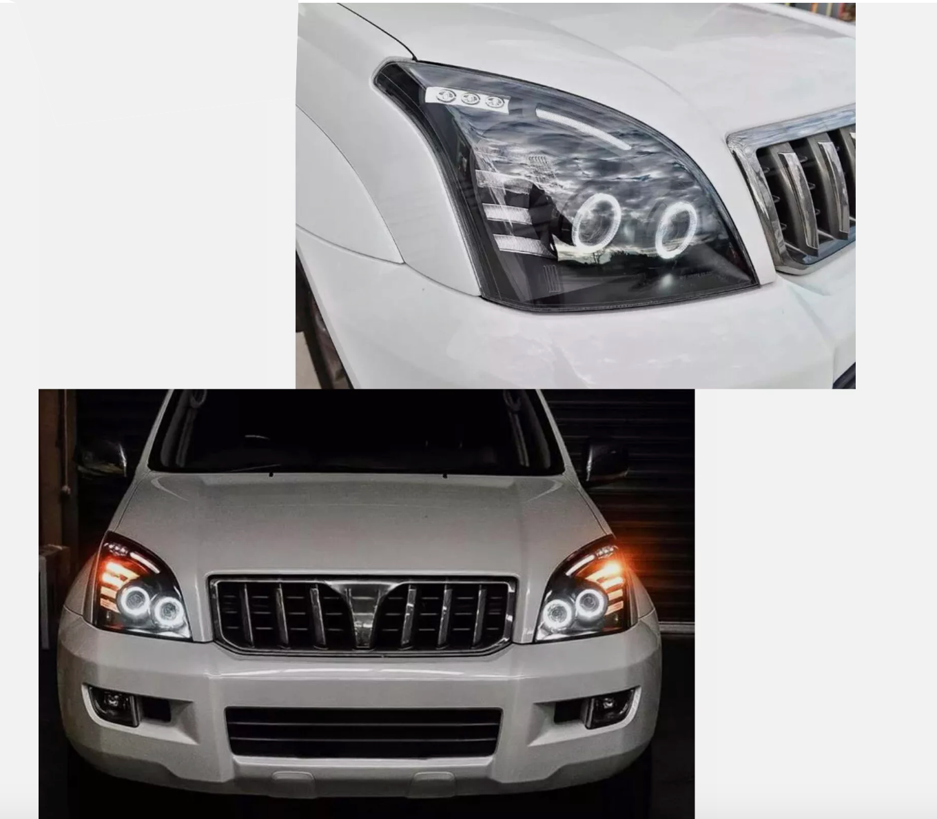 LED Projector Head Lights Suitable For Toyota Land Cruiser Prado 120 Series