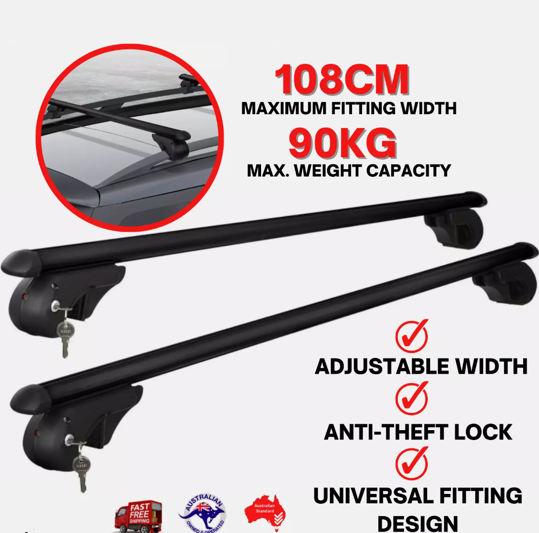 Universal Car Top Roof Rack Rail Cross Bars Aluminum 1080 MM