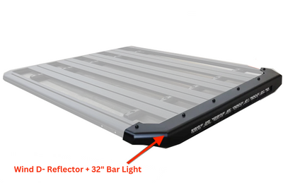 Wind D- Reflector + Bar Light 142CM Wide Suitable For Aluminium Roof Cage (Pre-Order) - OZI4X4 PTY LTD