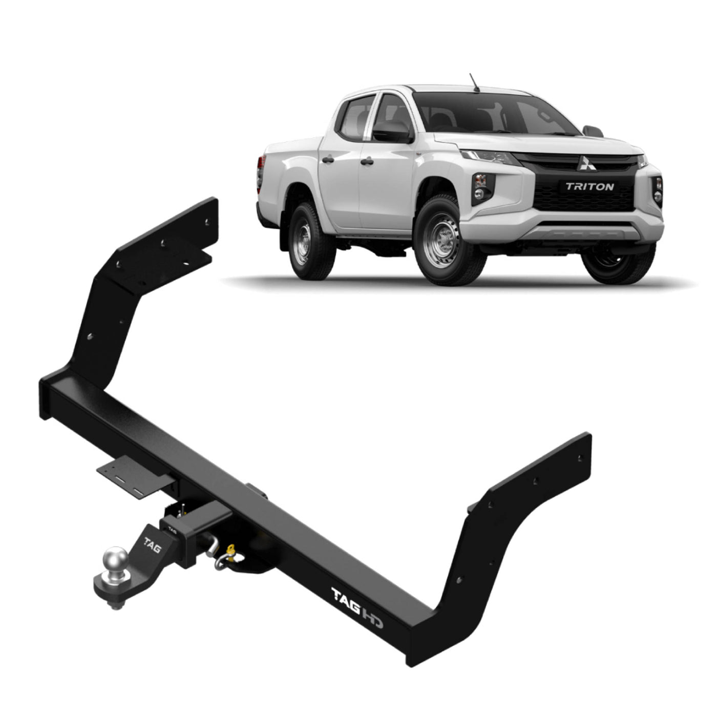 TAG Heavy Duty Towbar for Mitsubishi Triton with Rear Bumper/Step (05/2015 - on) - OZI4X4 PTY LTD