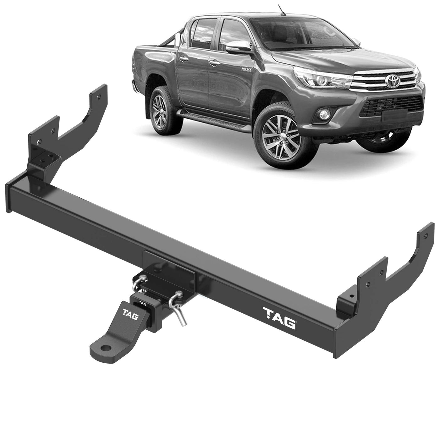 TAG Heavy Duty Towbar Suitable For Toyota Hilux - Cab Chassis & Style Side No Bumper (04/2005 - on) - OZI4X4 PTY LTD